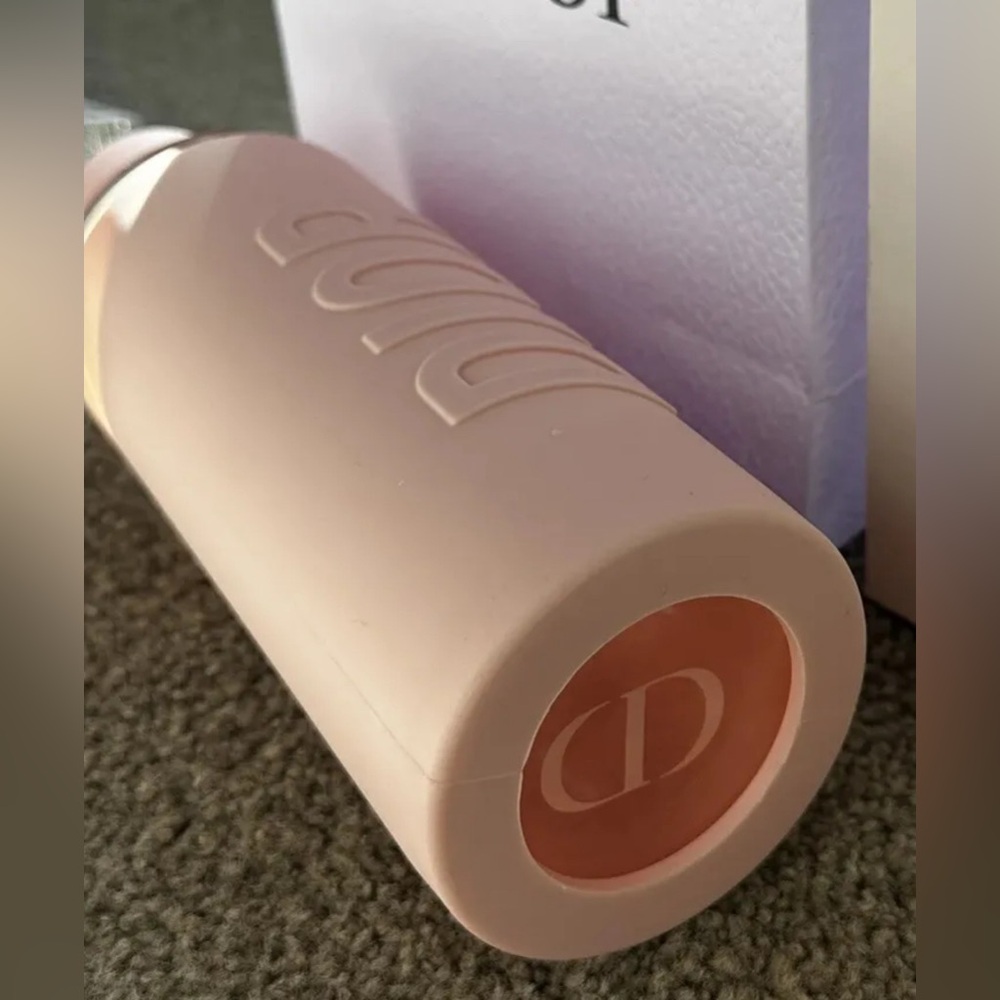 Dior Glass Water Bottle with Pink Silicone Cover - Picture 3 of 6